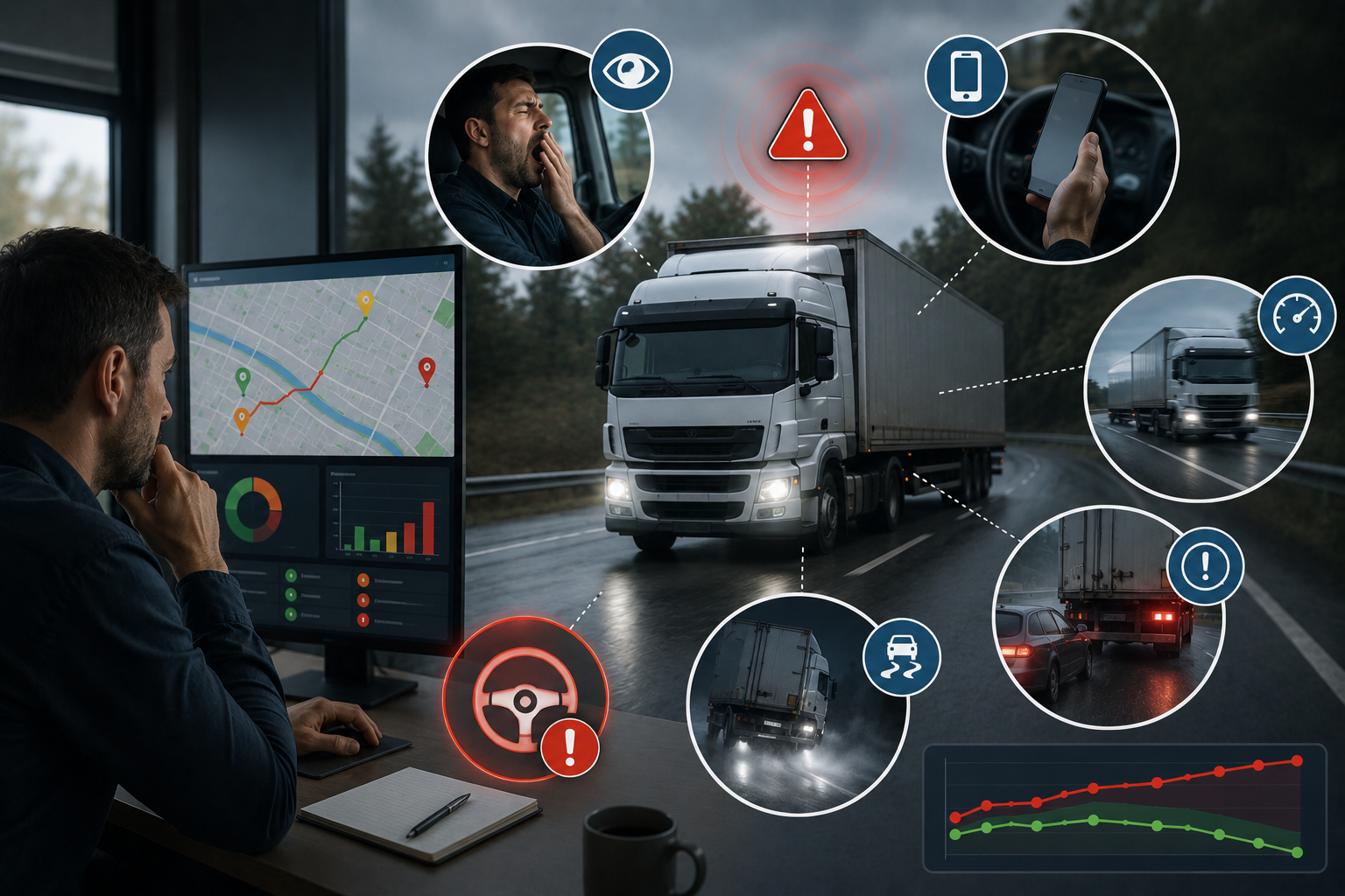 Controle des chauffeurs et alertes flotte